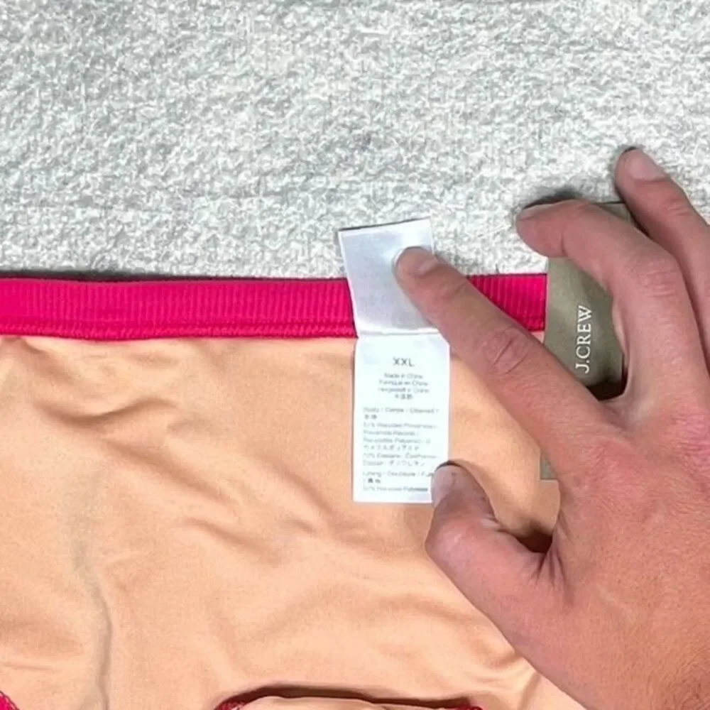J.Crew Ribbed Bikini Bottoms Bright Pink Ladies Size 2X NEW BH485 WHI - Picture 6 of 8